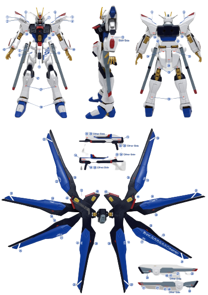 DELPI DECAL - HGCE 1/144 STRIKE FREEDOM (HOLO)