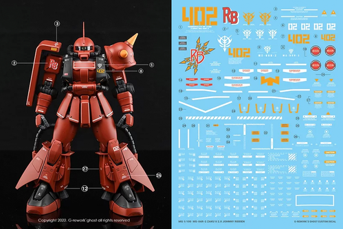 G REWORK -MG- MS-06 R-2 ZAKU II 2.0 JHONNY RIDDEN