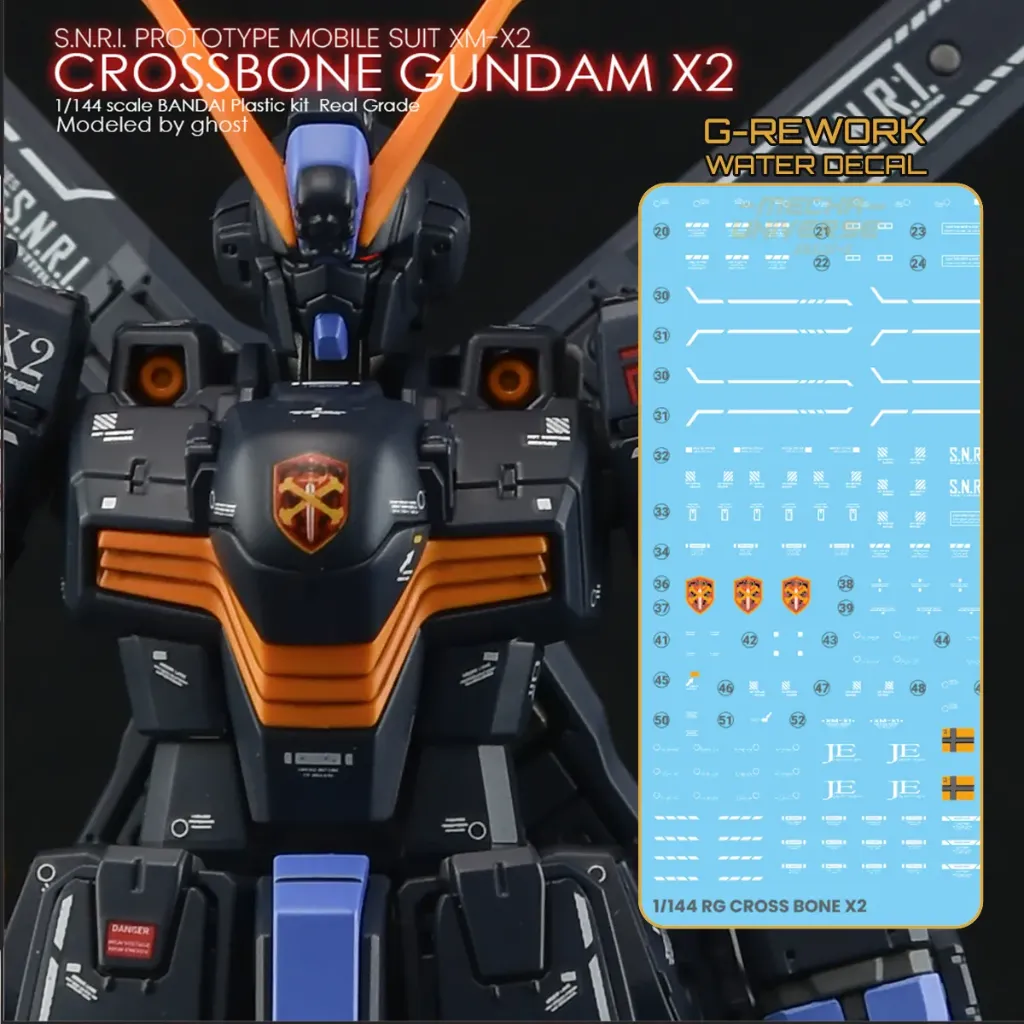 [GR-CD-RG31-X2] G-REWORK WaterDecal -RG31-X2-  XM-X2 Crossbone Gundam X2
