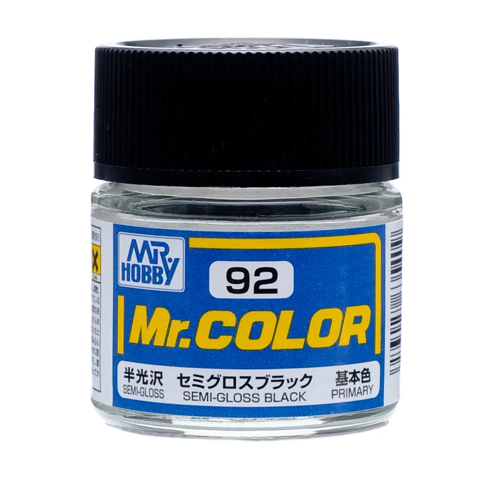 [GSI-C092] MR COLOR -C092- Semi-Gloss Black (Mr Hobby) 10ml