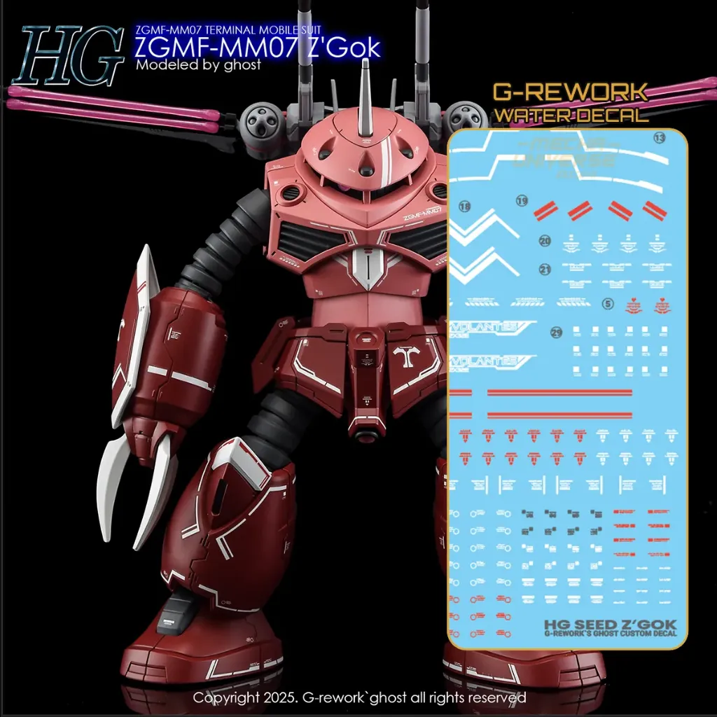 [GD-CD-H260] G-REWORK WaterDecal -HGUC260- ZGMF-MM07 Z'Gok