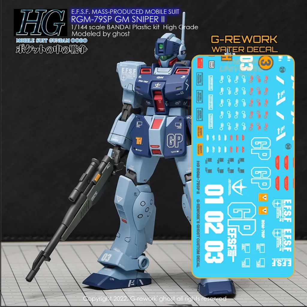 G-REWORK WaterDecal -HGUC146- RGM-79SP GM Sniper II