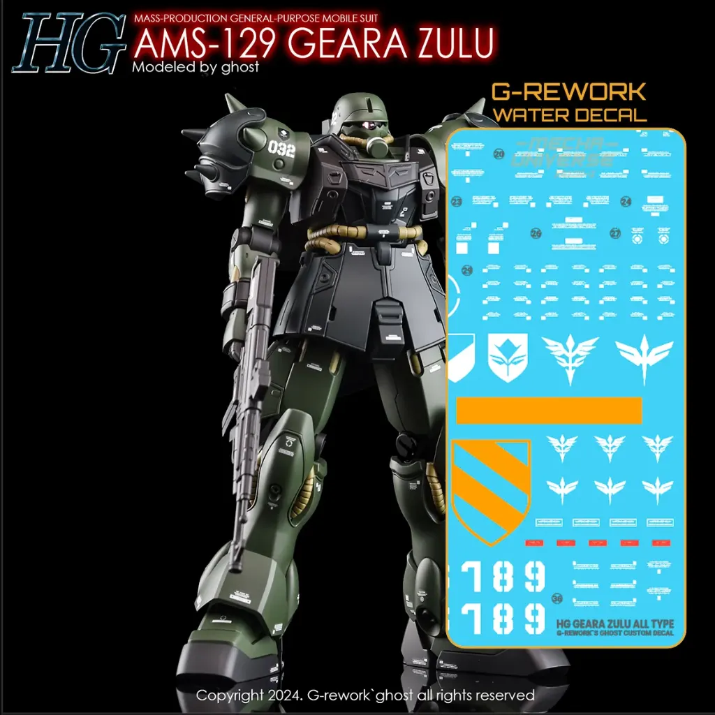 [GD-CD-H112] G-REWORK WaterDecal -HGUC102- AMS-129 Geara Zulu