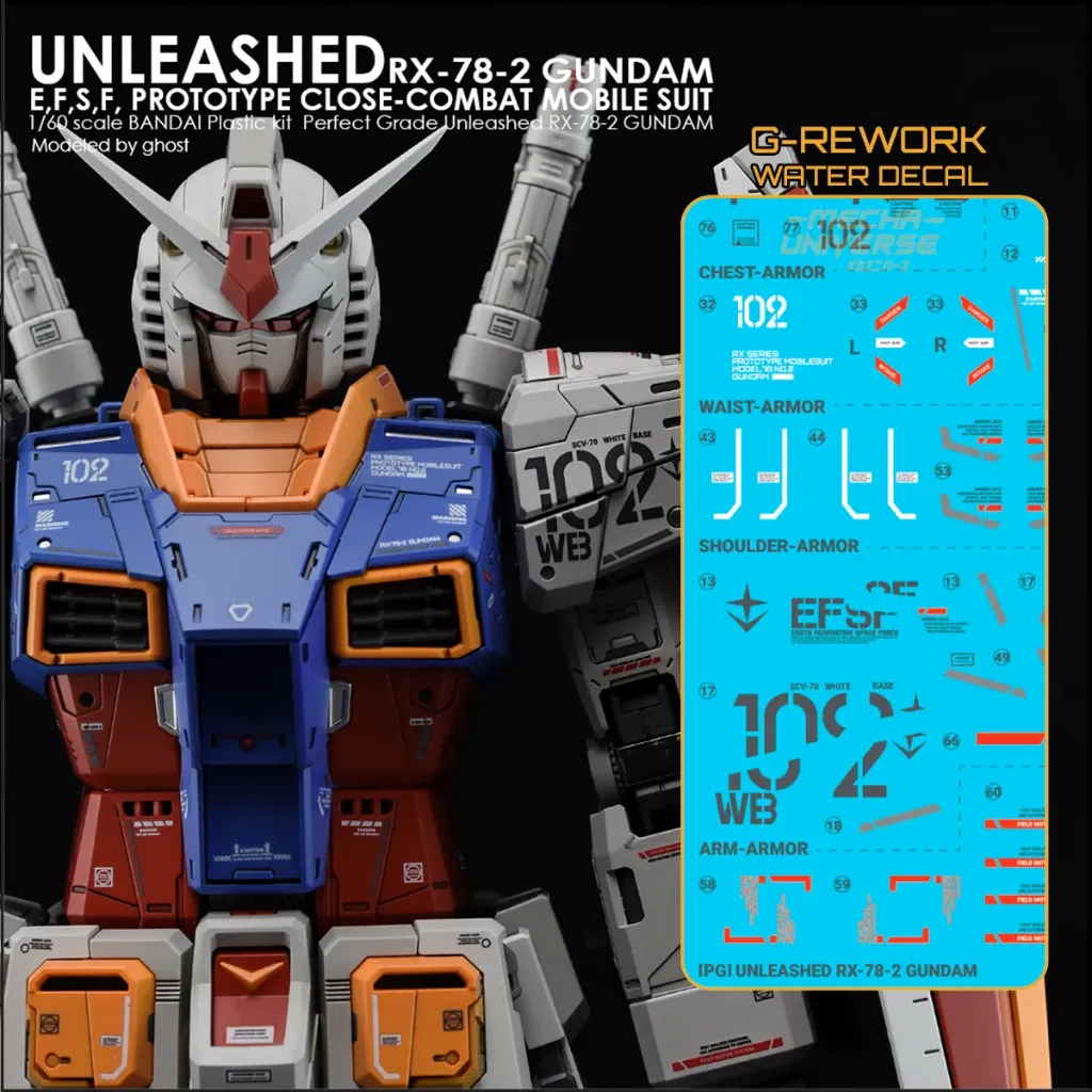 [GD-CD-P19] G-REWORK WaterDecal -PGU01- RX-78-2 Gundam