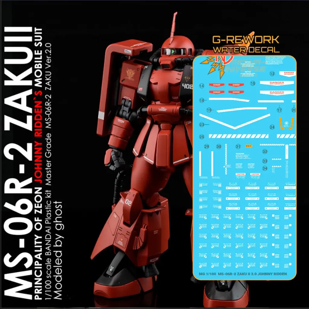 [GD-CD-M097J] G-REWORK WaterDecal -MG097J- MS-06J Zaku II Johnny Ridden