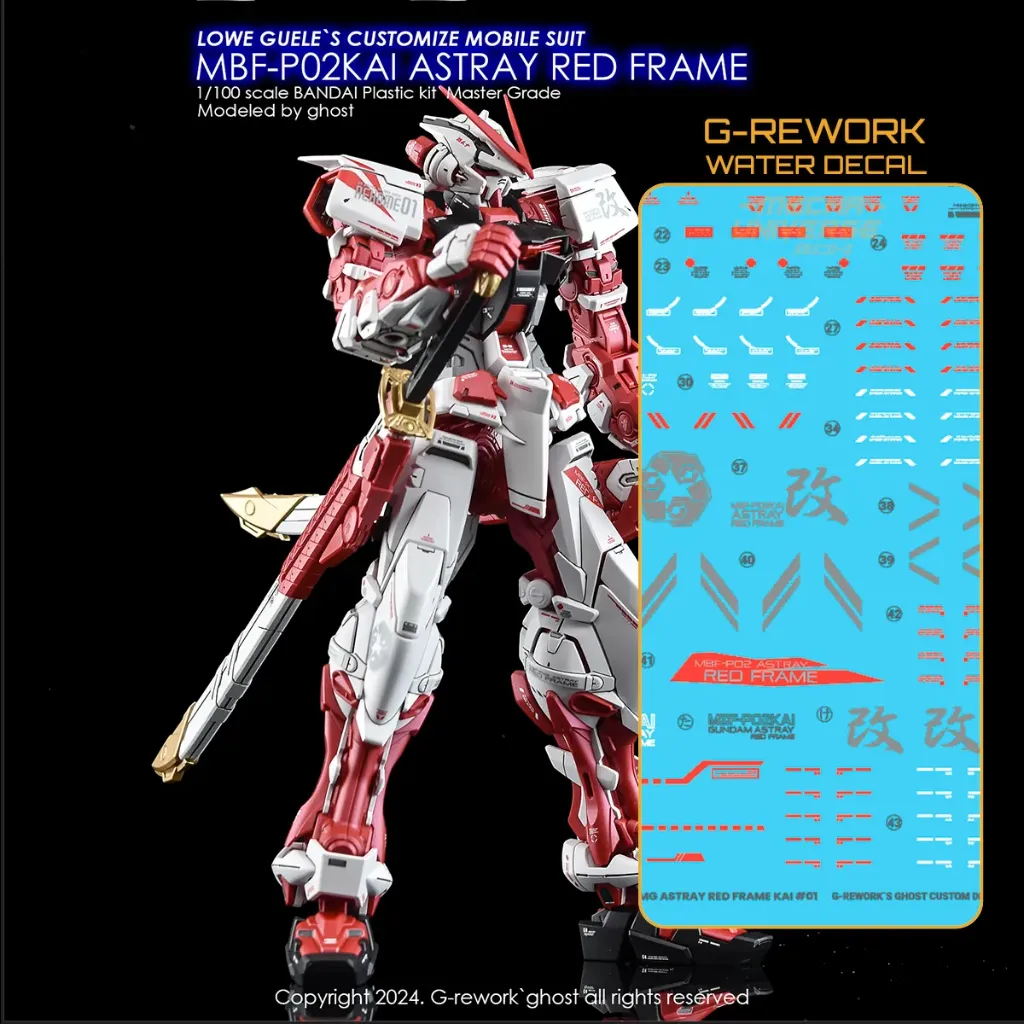 [GD-CD-M130] G-REWORK WaterDecal -MG130- MBF-P02Kai Gundam Astray Red Frame