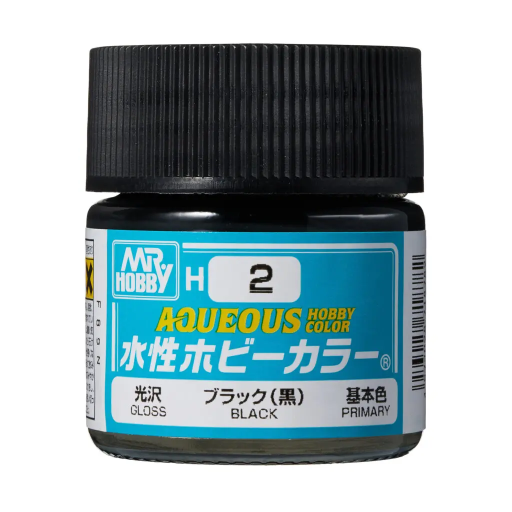 [GSI-H002] AQUEOUS -H002- Gloss Black (Mr Hobby) 10ml