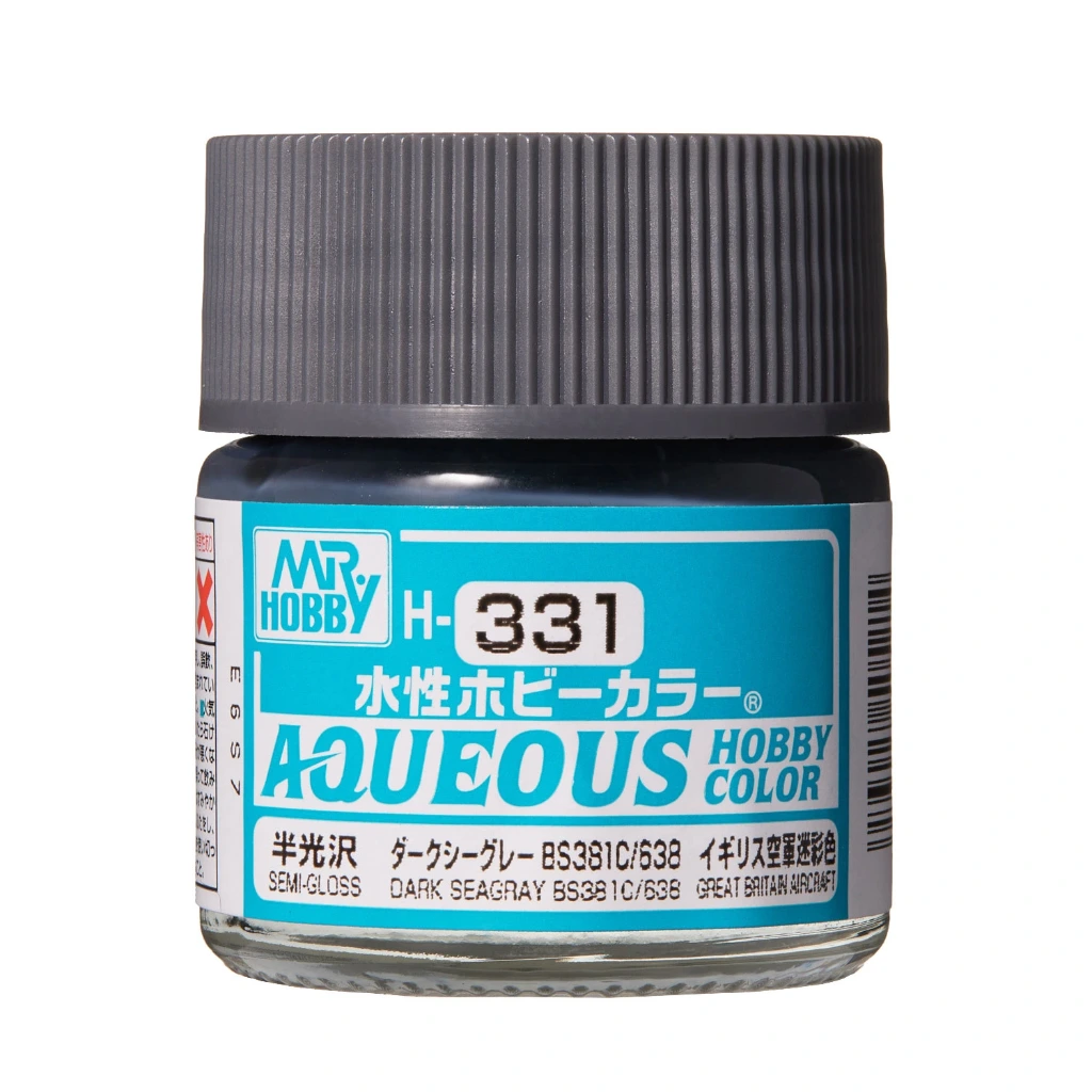 [GSI-H331] AQUEOUS -H331- Semi-Gloss Dark Seagray BS381C/638 (Mr Hobby) 10ml